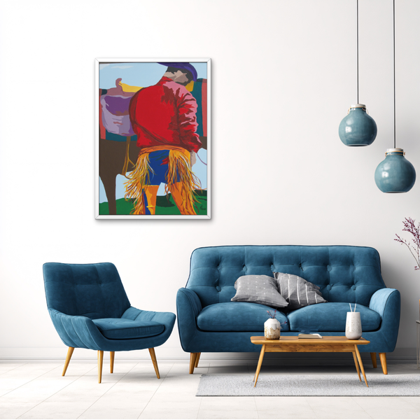 Original artwork by Deb Penk displayed in a contemporary interior