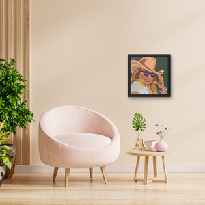 Original artwork by Deb Penk displayed in a contemporary interior