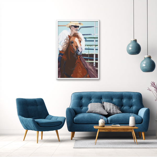 Original artwork by Deb Penk displayed in a contemporary interior