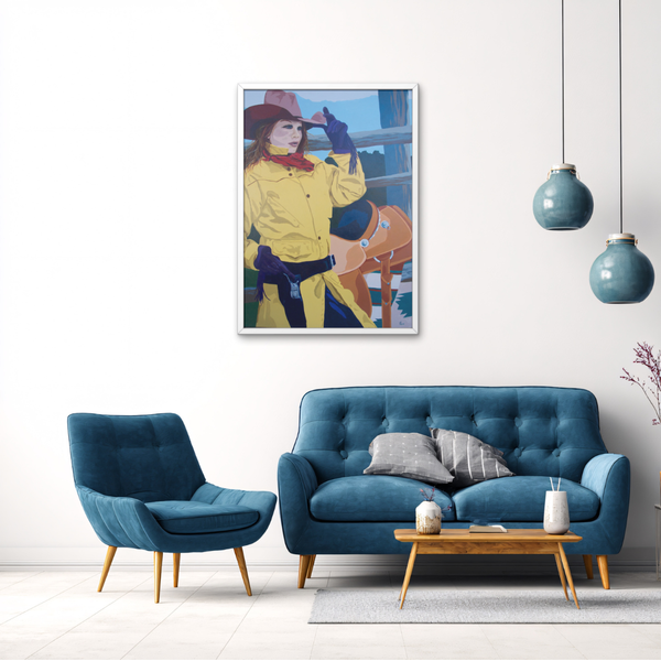 Original artwork by Deb Penk displayed in a contemporary interior