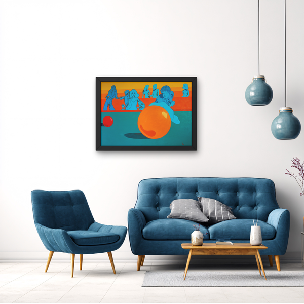 Original artwork by Deb Penk displayed in a contemporary interior