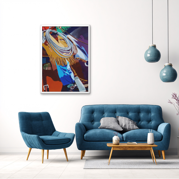 Original artwork by Deb Penk displayed in a contemporary interior
